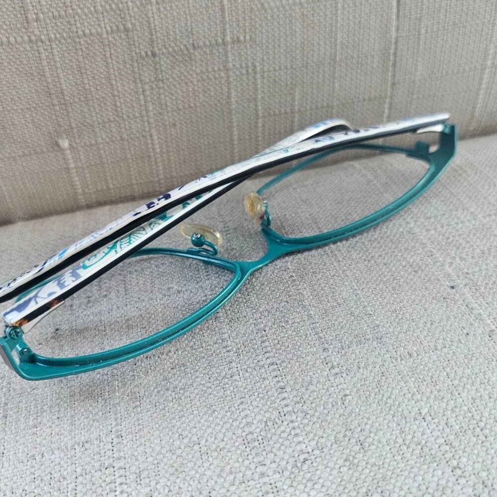 Vera Bradley Women Eyeglasses Frame Brown/Turquoise SANTIAGO Glasses SHARON - Picture 5 of 12